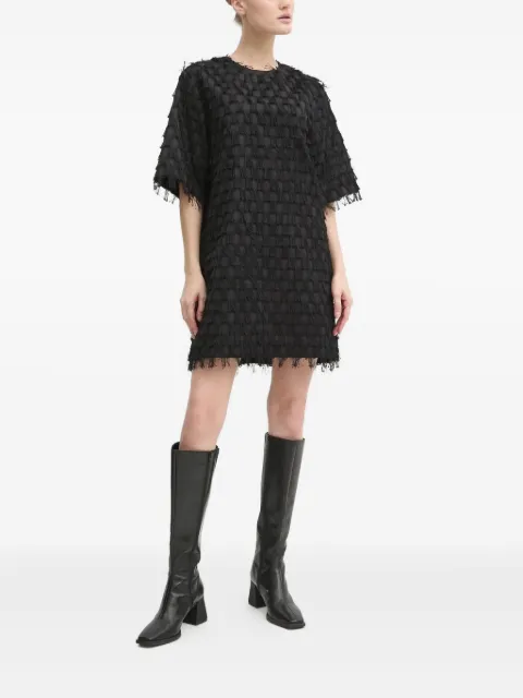 Day Birger Et Mikkelsen fringe-detail short-sleeve dress Black DAY65243513