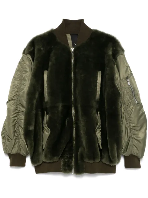 Blancha shearling bomber jacket Green 24086350