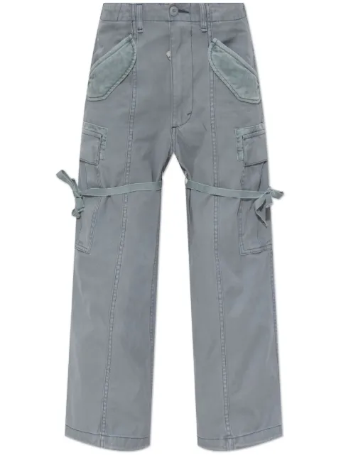 R13 cropped cargo trousers Blue R13WD320D279A