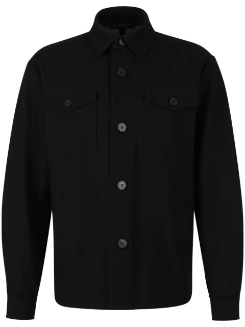 Harris Wharf London cotton overshirt Black C9320PPRT100CO