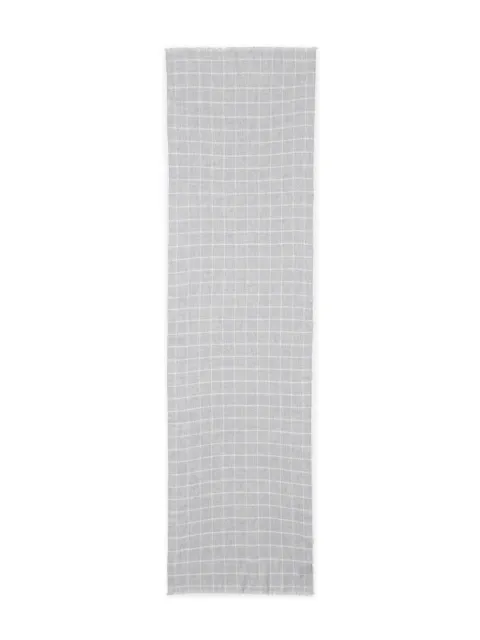 Fedeli tartan check scarf Grey SCIARPAMODACASH