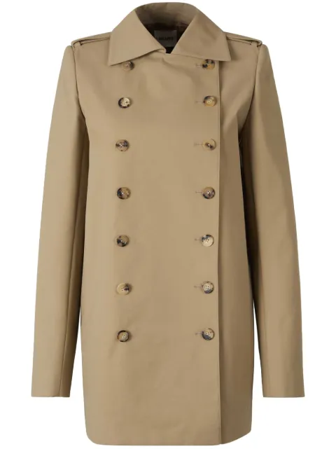 KHAITE double-breasted trench coat Neutrals 61624123