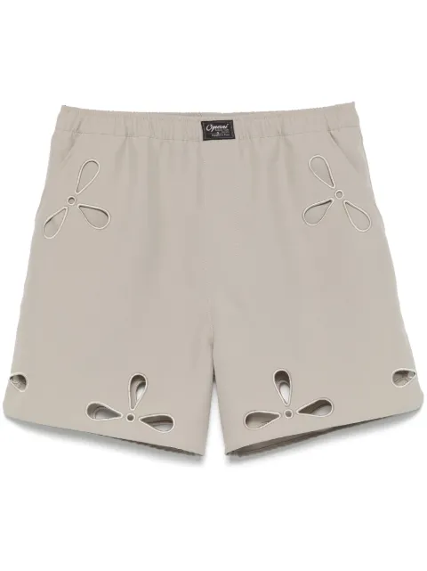 Coperni petal-embroidered cut-out shorts Neutrals COPP116F3004