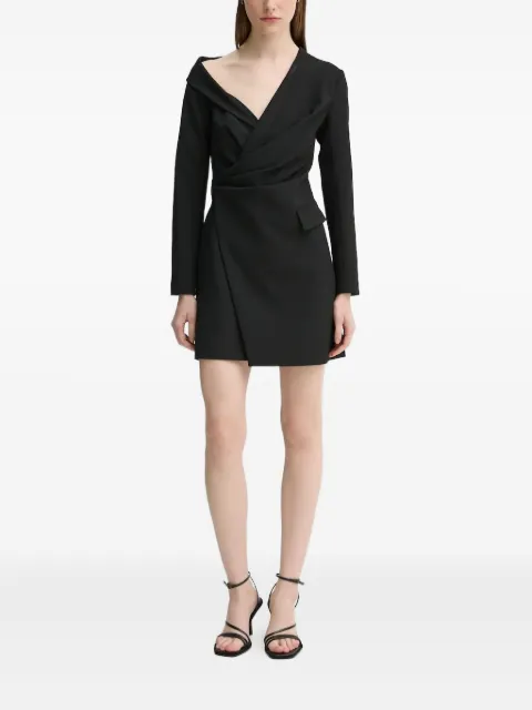 A.L.C. draped asymmetric-shoulder mini dress Black 6DRES02536