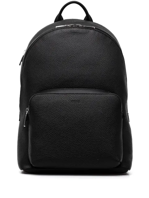 BOSS grained leather backpack Black 50536142