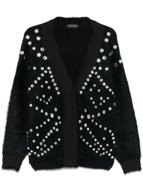 Loulou crystal-embellished cardigan Black LOURTW0024054