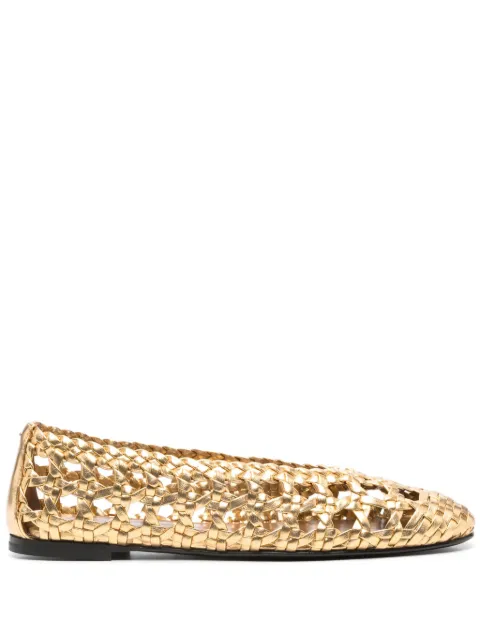 Giuseppe Zanotti Georgia Cage ballet flats Gold E560006003