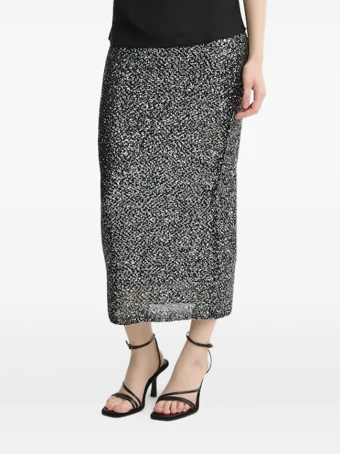 A.L.C. lurex-knit midi skirt Grey 7SWSK00170