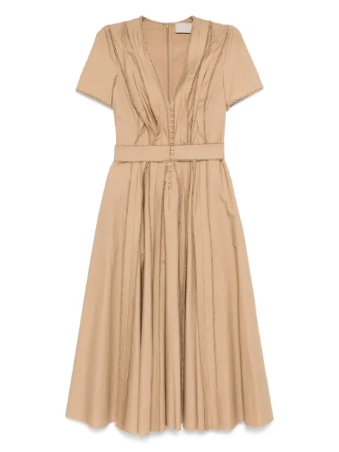 Elie Saab poplin mini dress Brown D0540NR25PO009