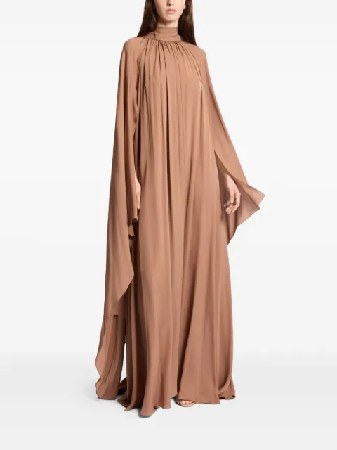 Elie Saab high-neck cape dress D0496NR25SI001