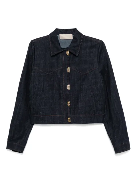 Elie Saab embellished denim jacket Brown J0076NR25DE001