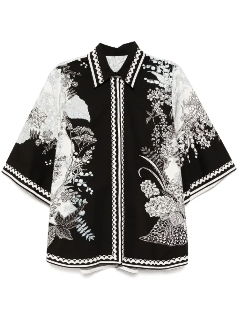 Elie Saab printed cotton shirt Black SH077PR25PO008