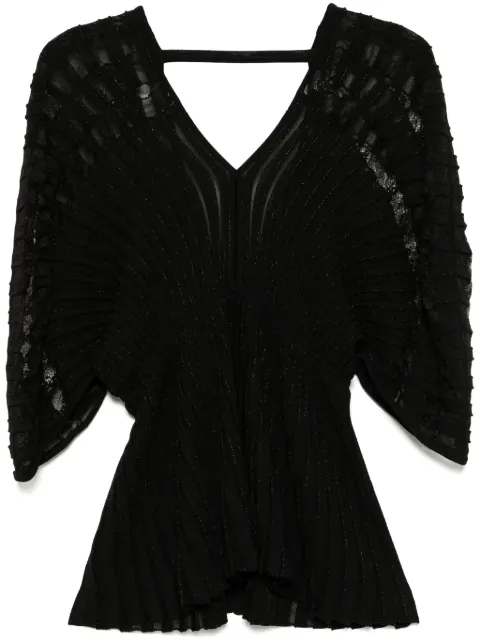 Elie Saab knitted blouse Black TO149NR25VI001