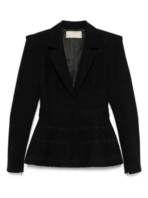 Elie Saab Macramé peplum blazer Black J0032NR25OTM01