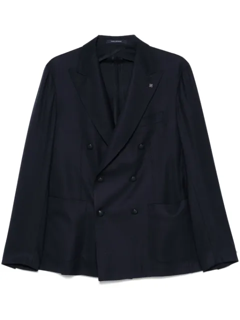 Tagliatore double-breasted peaked-lapel suit jacket Blue 1SMC20K060069