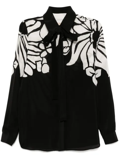 Elie Saab printed silk shirt Black SH000PR25SI001