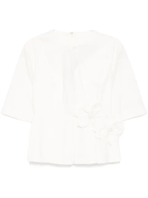Elie Saab Poplin blouse Neutrals TO131NR25PO012