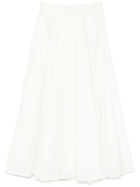 Elie Saab Poplin midi skirt Neutrals SK109NR25PO012