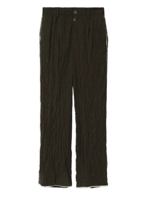 Undercover quilted lace-trimmed trousers Green UC1E4504