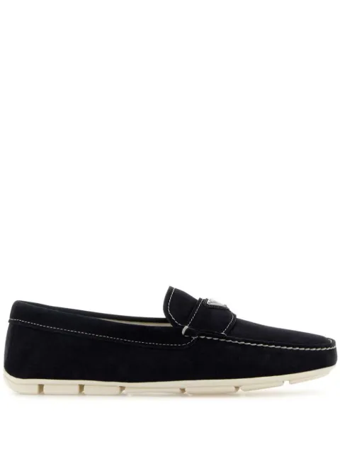 Prada triangle-logo loafers Blue 2DD177FG000054