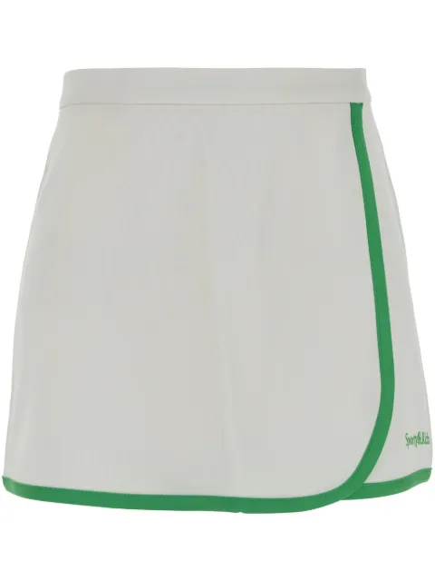 Sporty & Rich logo-embroidered mini skirt White SK009S408SW