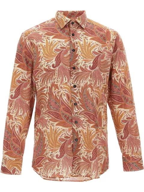 ETRO Paisley flower shirt Brown MRIB000199SA5F1X0850