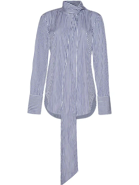 Adam Lippes Lee striped poplin blouse Blue S25123SS