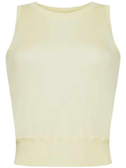 Adam Lippes Shell fine-knit top Yellow S25618AI