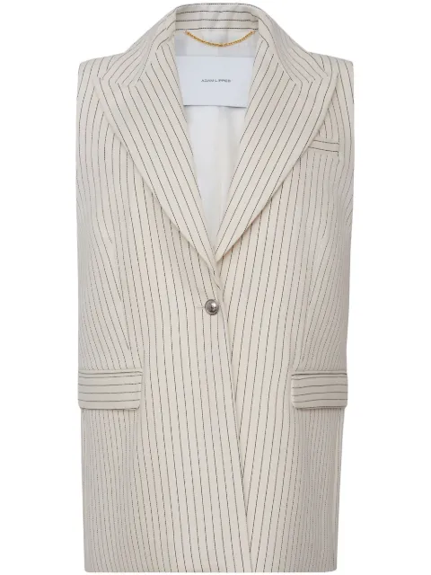 Adam Lippes Callan pinstripe gilet White S25811EP