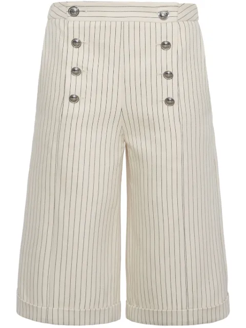 Adam Lippes pinstripe twill shorts Neutrals S25526EP