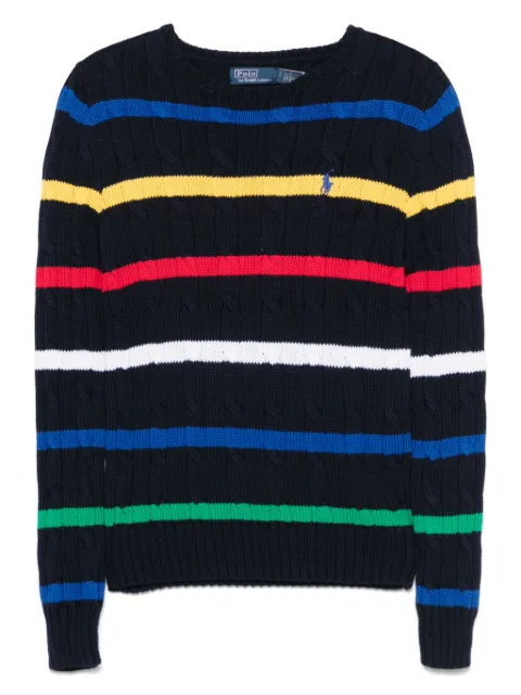 Polo Ralph Lauren striped cable-knit sweater Blue 211960015001
