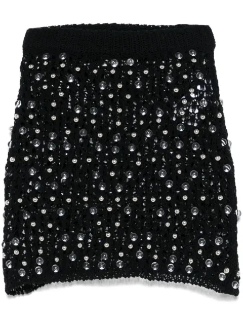 Coperni beaded knitted mini skirt Black COPML141Y3013