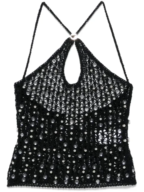 Coperni beaded knitted top Black COPML132Y3013