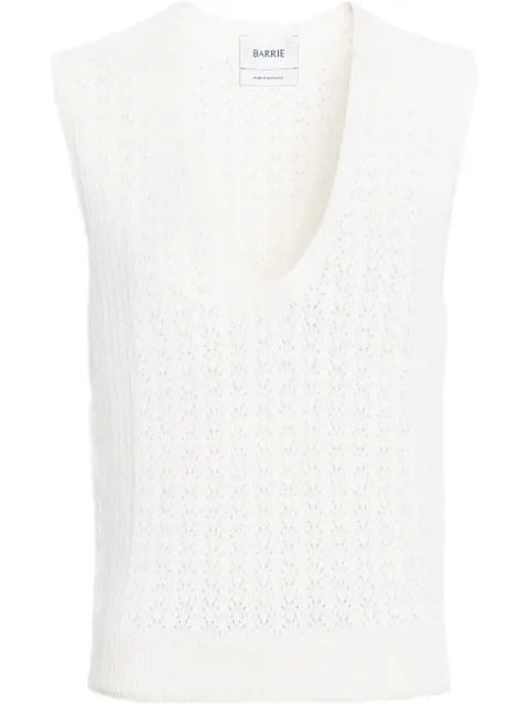 Barrie V-neck cashmere top White C244707