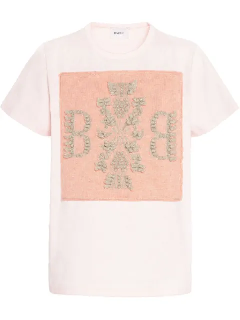 Barrie logo-patch T-shirt Pink C104752