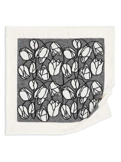 Barrie floral-motif scarf White C287874
