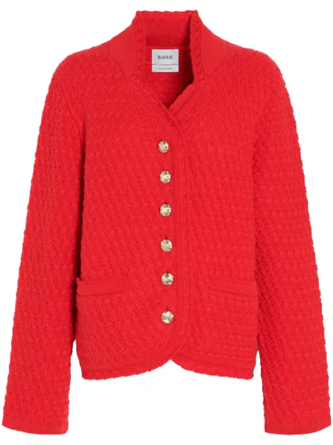 Barrie cashmere tweed cardigan Red C280219