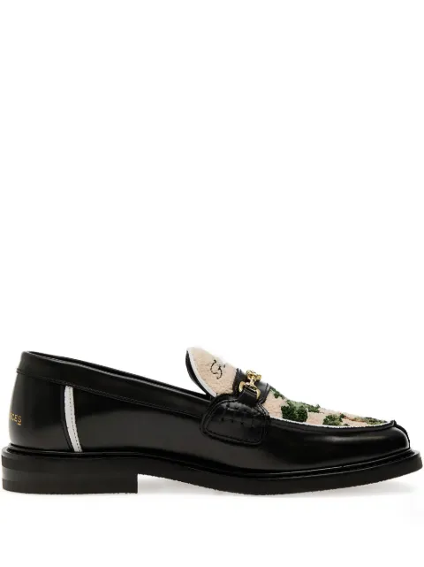 Filling Pieces Bonsai embroidered loafers Black 44260031861