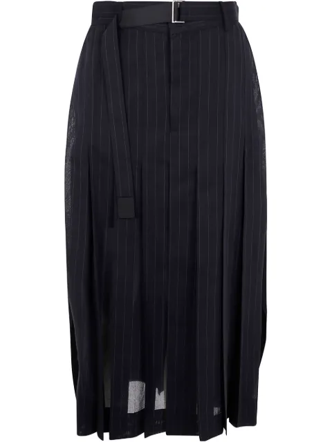 sacai pinstriped midi skirt Black 2507757