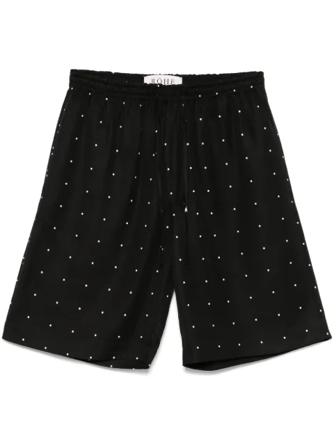 Róhe polka-dot shorts Black 31432033