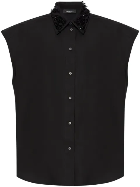 Fabiana Filippi bead-detail shirt Black CAD265F337L240000