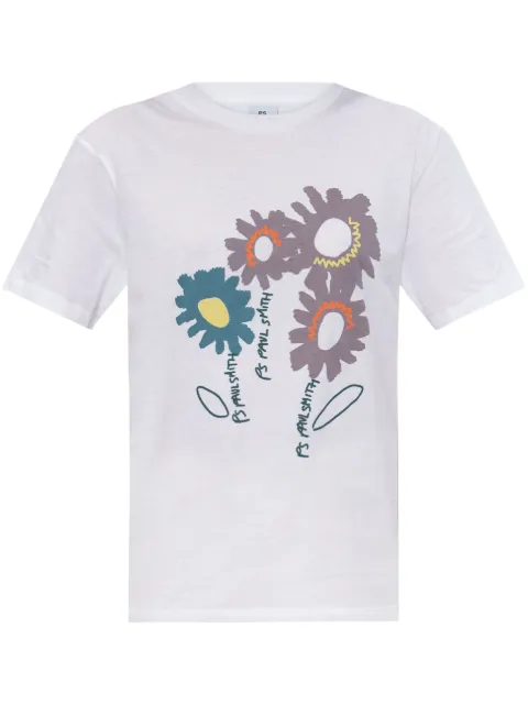 PS Paul Smith floral-print T-shirt White W2R232VPP4953