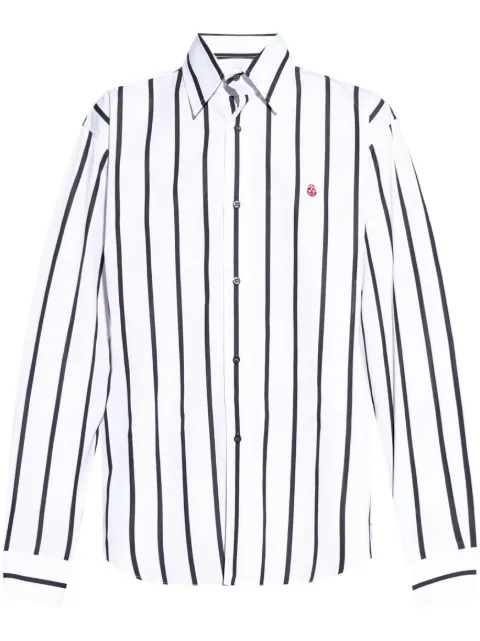 Alexander McQueen Skull striped shirt White 809346QNAAZ