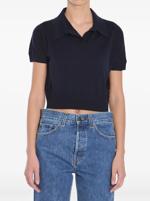 KHAITE Morgane polo shirt Blue 9747511358
