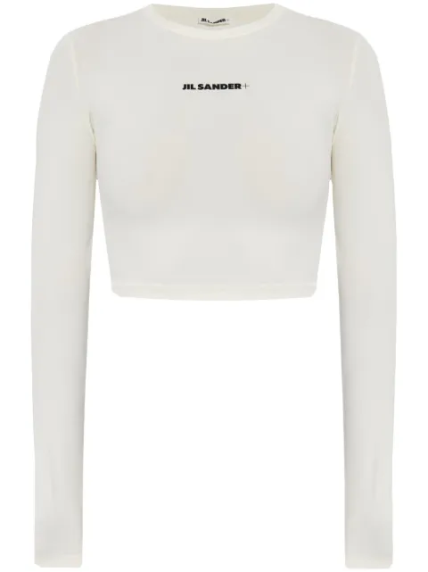 Jil Sander logo-print bikini top White J40SD0115J20011