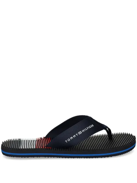 Tommy Hilfiger logo-print flip flops Blue FM0FM05462