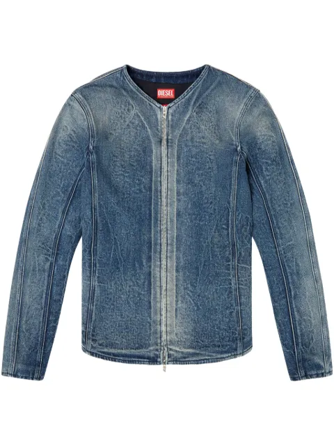 Diesel V-neck curved hem jacket Blue A17922007BG