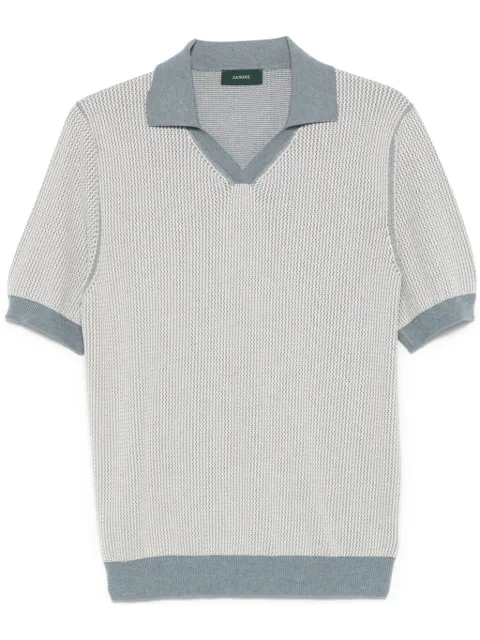 Zanone knitted polo shirt Blue 810192ZN322