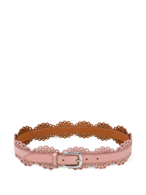 Alaïa Vienne laser-cut belt Pink AA1C271MC0A29