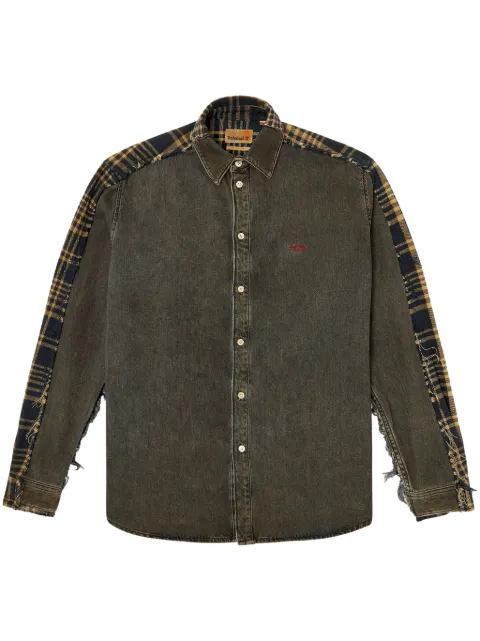 Diesel x Timberland checked shirt Brown P01488007BL